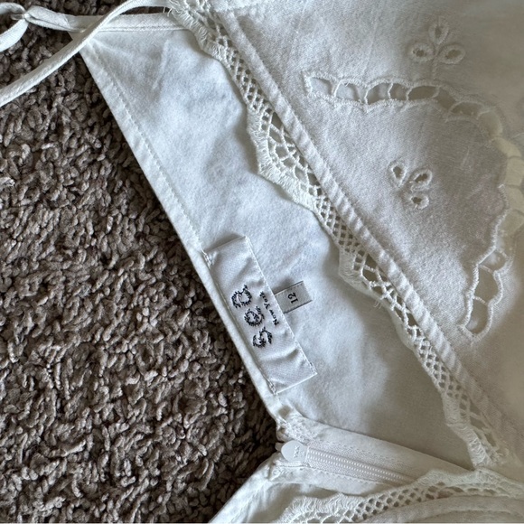 Sea Biscuit Sea New York VESNA DRESS WHITE Blue and Pink Embroidery - Picture 5 of 9